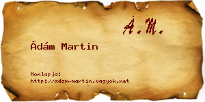 Ádám Martin névjegykártya